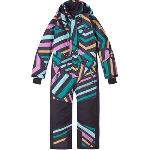 Reima Tec Reach 12 Patonovia Black insulated winter Colorful Geometric Snowsuit